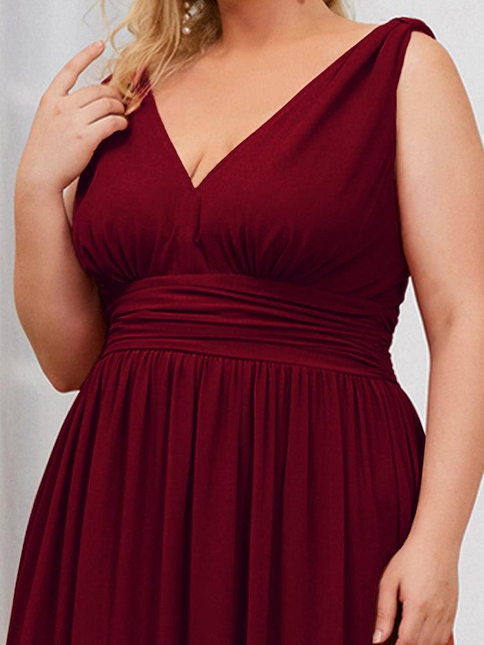 Pleated Long Sleeveless Maxi Dress