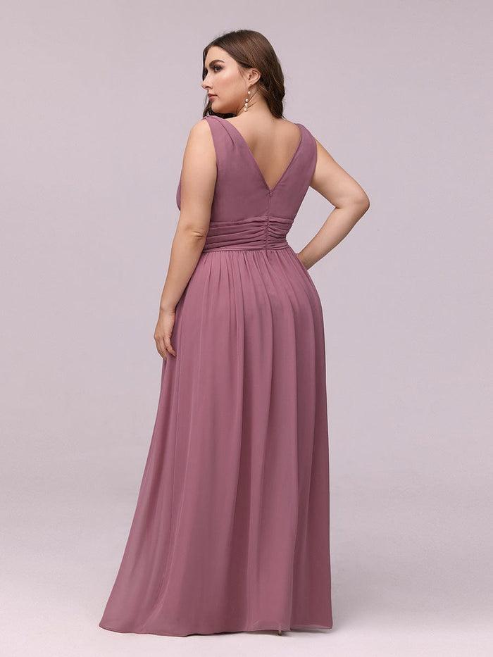 Pink Pleated Long Sleeveless Maxi Dress for 49.99 The Dress Outlet