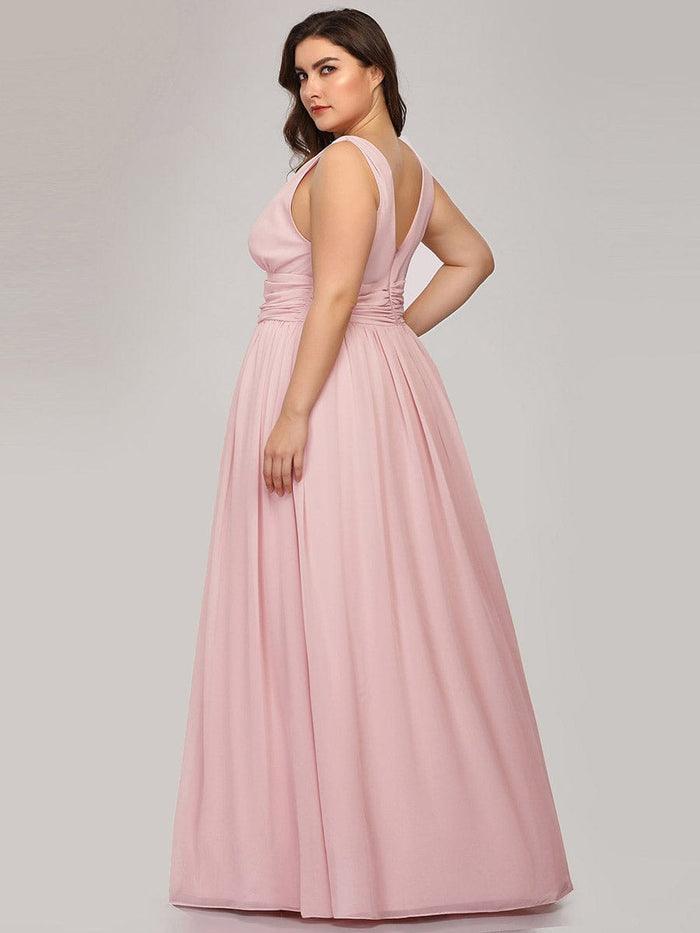 Pleated Long Sleeveless Maxi Dress