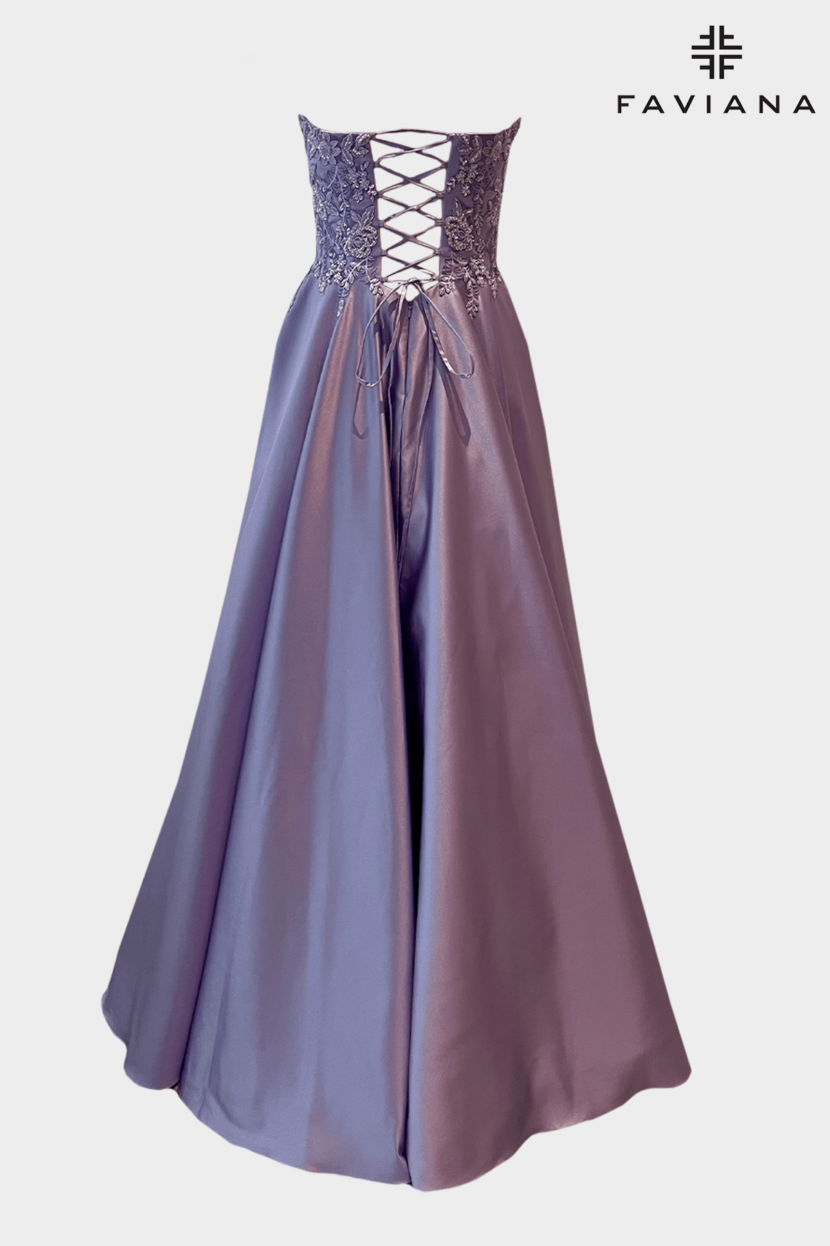 Faviana ES10892 Long Strapless Formal Prom Dress