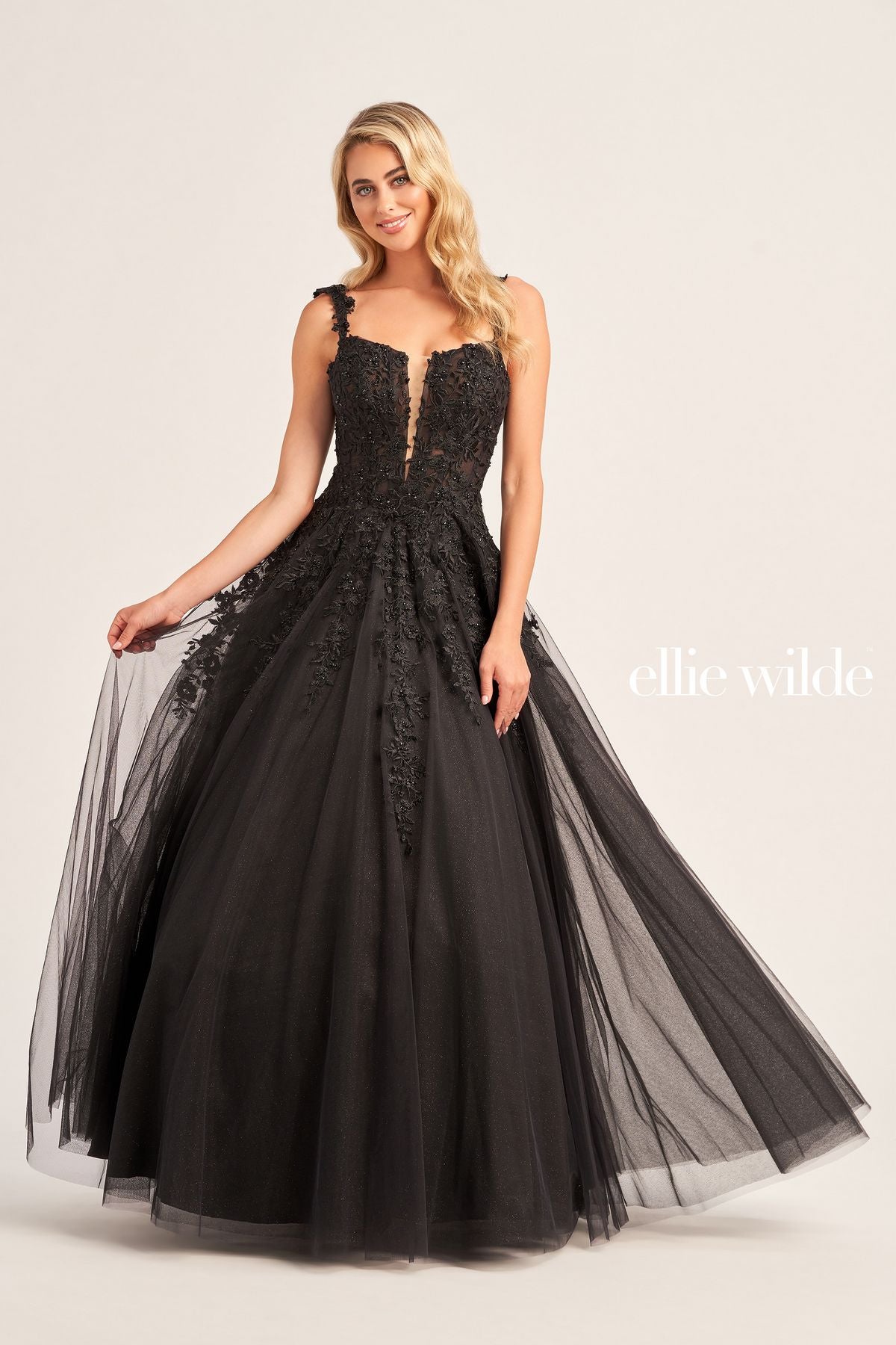 Ellie Wilde EW120014 Long Formal Glitter Prom Ball Gown