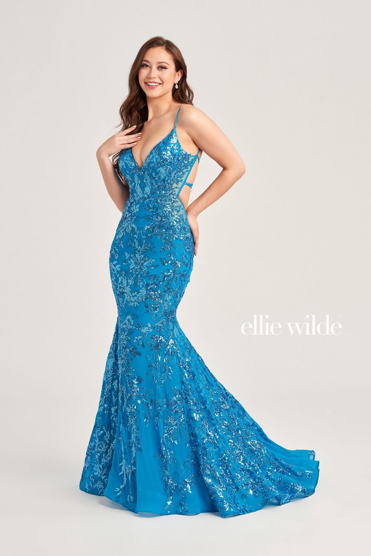 Prom Dresses Mermaid Prom Long Formal Gown Cerulean Blue