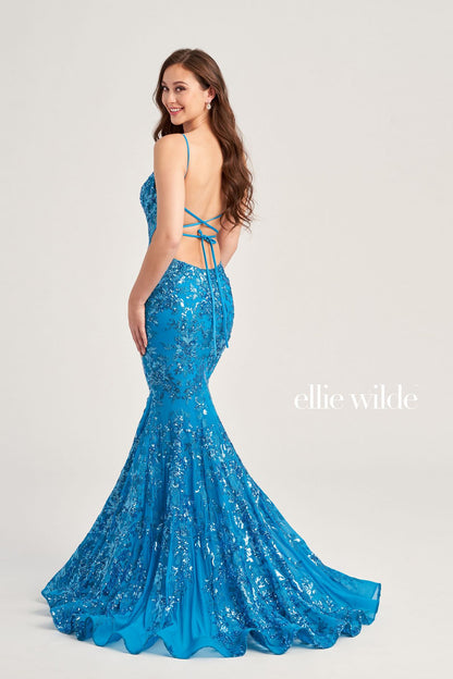 Prom Dresses Mermaid Prom Long Formal Gown Cerulean Blue
