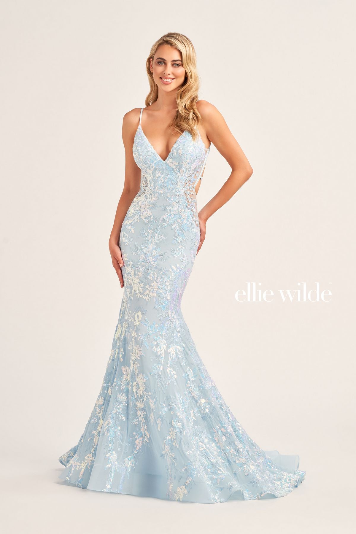 Prom Dresses Mermaid Prom Long Formal Gown Light Blue