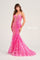 Prom Dresses Prom Fitted Formal Glitter Long Gown Hot Pink