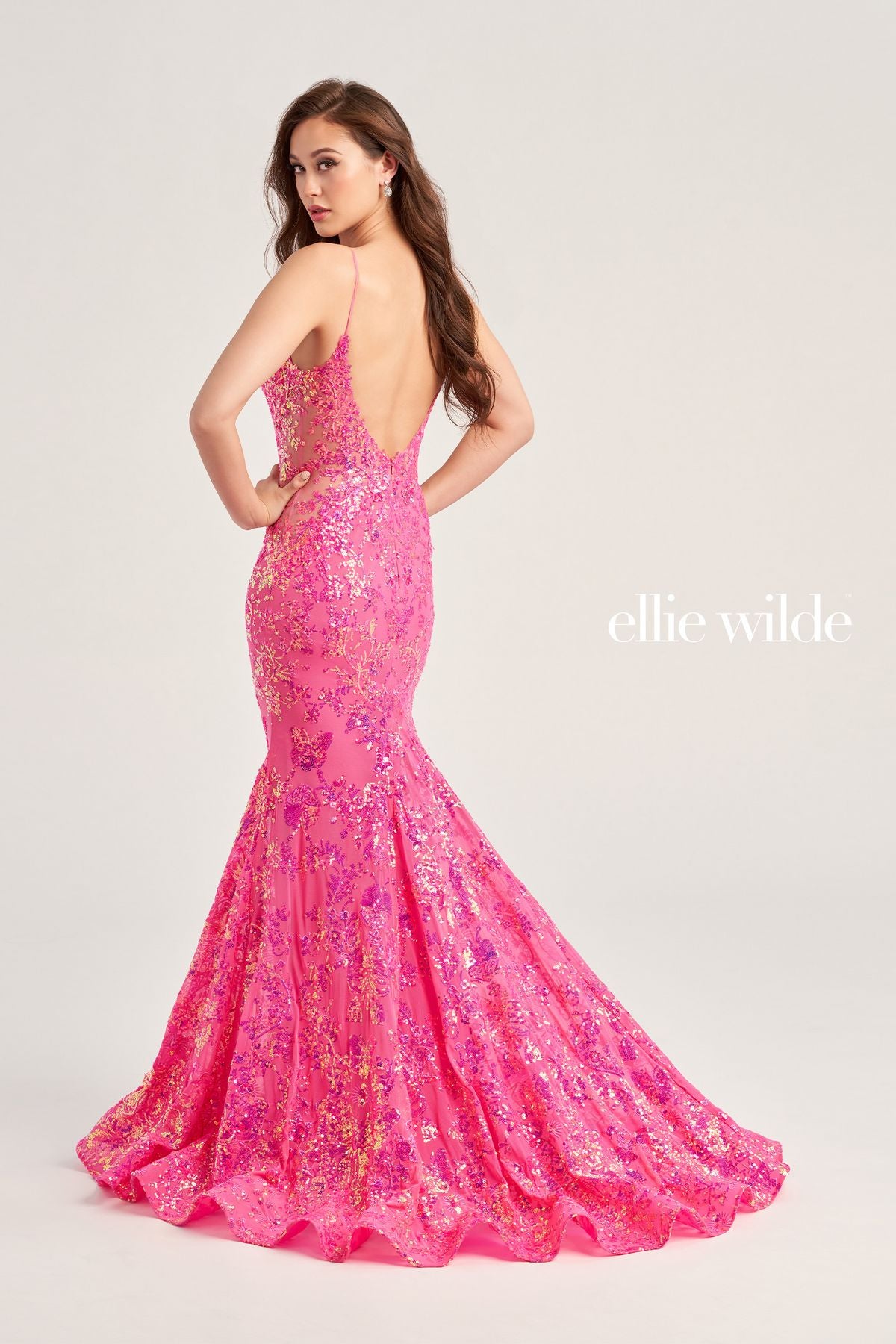 Ellie Wilde EW35015 Long Beaded Formal Prom Gown