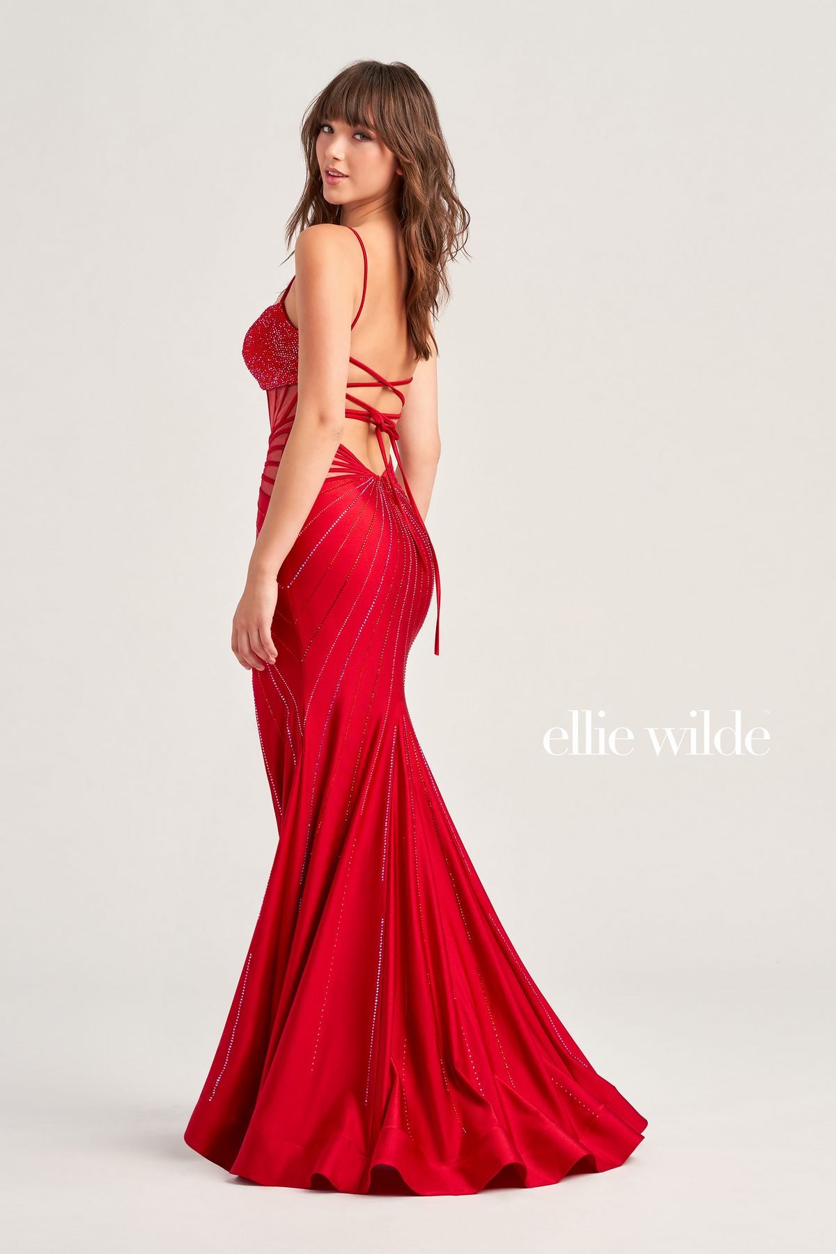 Ellie Wilde EW35026 Prom Long Formal Beaded Evening Dress