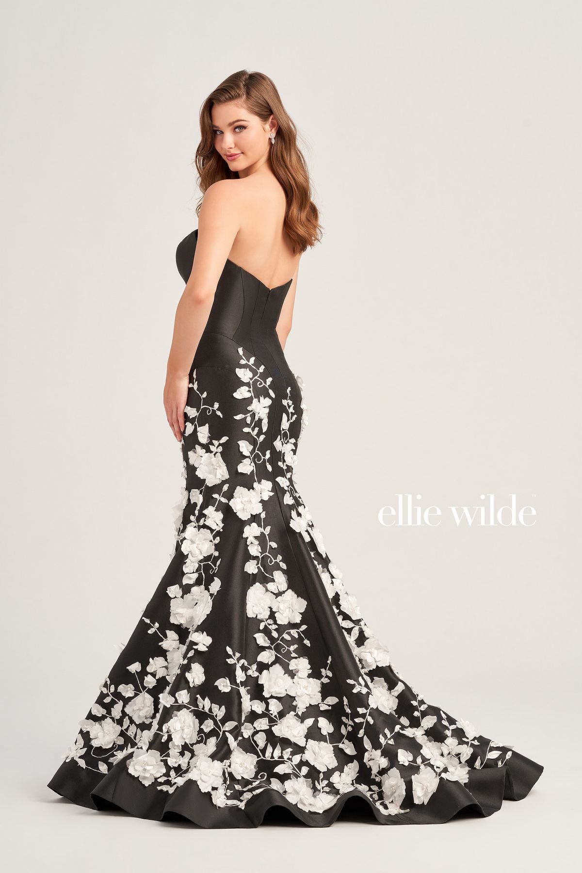 Ellie Wilde EW35036 Mermaid Applique Prom Long Dress
