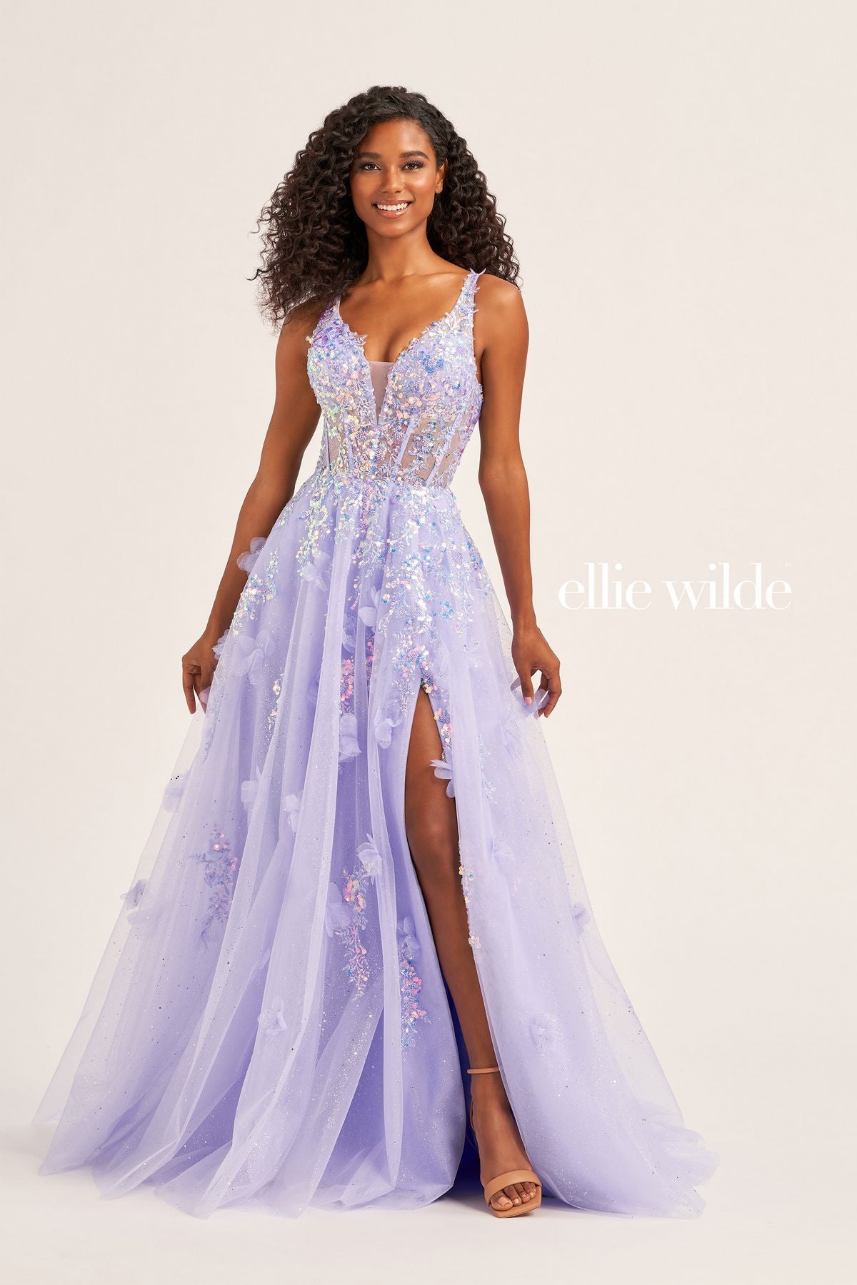 Ellie Wilde EW35047 Prom Long Glitter Ball Gown