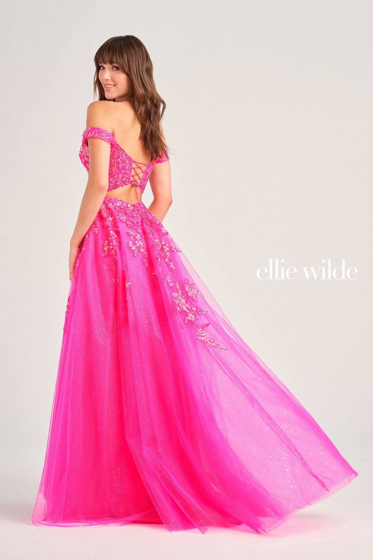 Ellie Wilde EW35058 Long Beaded Ball Gown Prom Dress