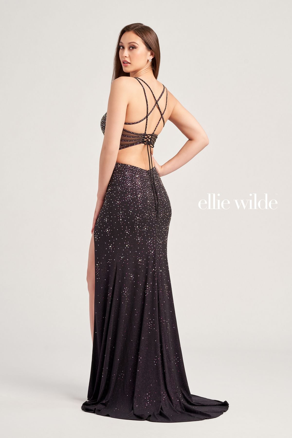 Ellie Wilde EW35064 Prom Beaded Long Formal Evening Gown