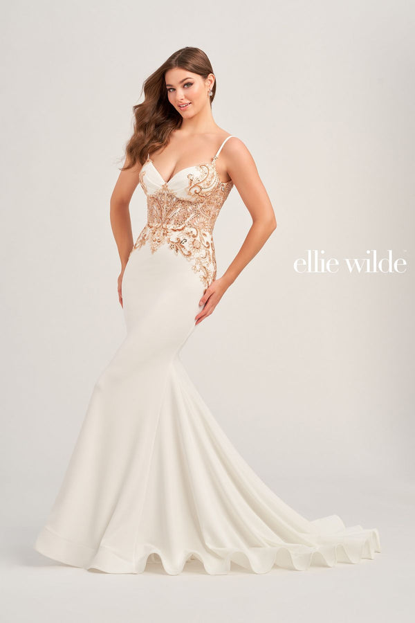 Ellie Wilde EW35078 Long Formal Mermaid Fit Prom Dress