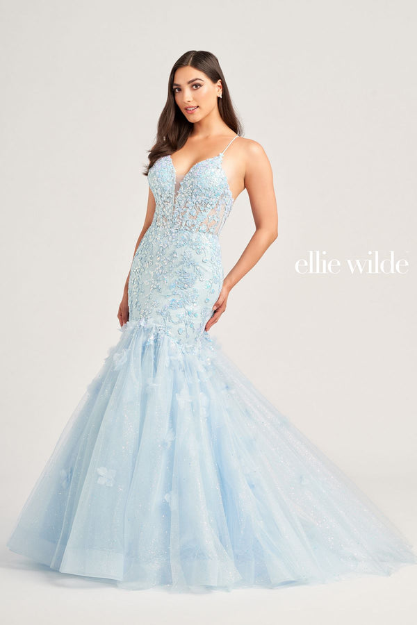 Ellie Wilde EW35080 Long Mermaid Formal Sequin Prom Gown
