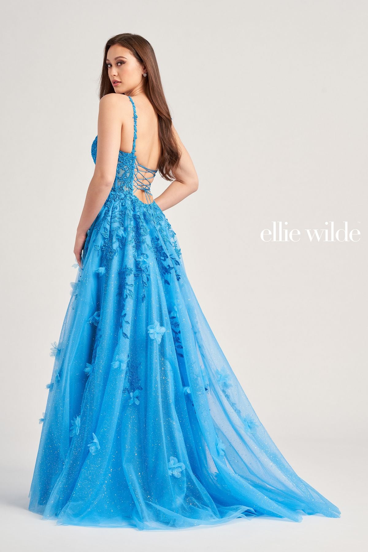 Ellie Wilde EW35081 Prom Long Beaded Applique Ball Gown
