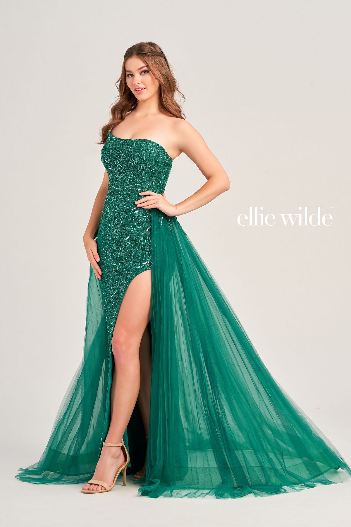 Prom Dresses Prom Long Fitted Overskirt Formal Dress Emerald