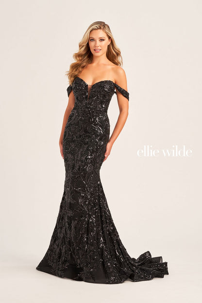Prom Dresses Long Fitted Sequin Formal Prom Dress Black