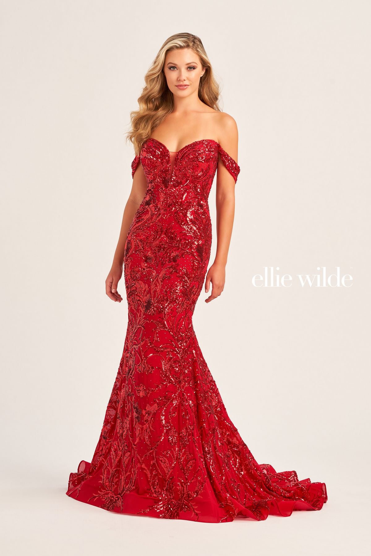 Prom Dresses Long Fitted Sequin Formal Prom Dress Ruby