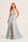 Prom Dresses Long Formal Glitter Evening Prom Dress Sea Mist
