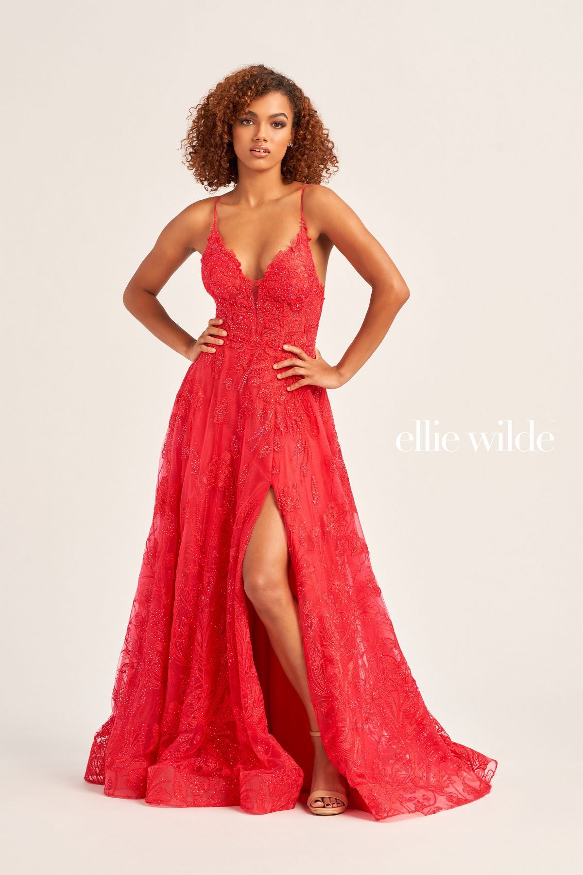 Ellie Wilde EW35103 Long Formal Glitter Evening Prom Dress