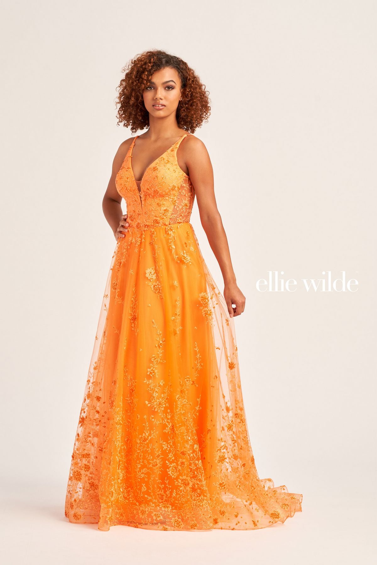 Prom Dresses Prom Long Formal Glitter Evening Gown Orange
