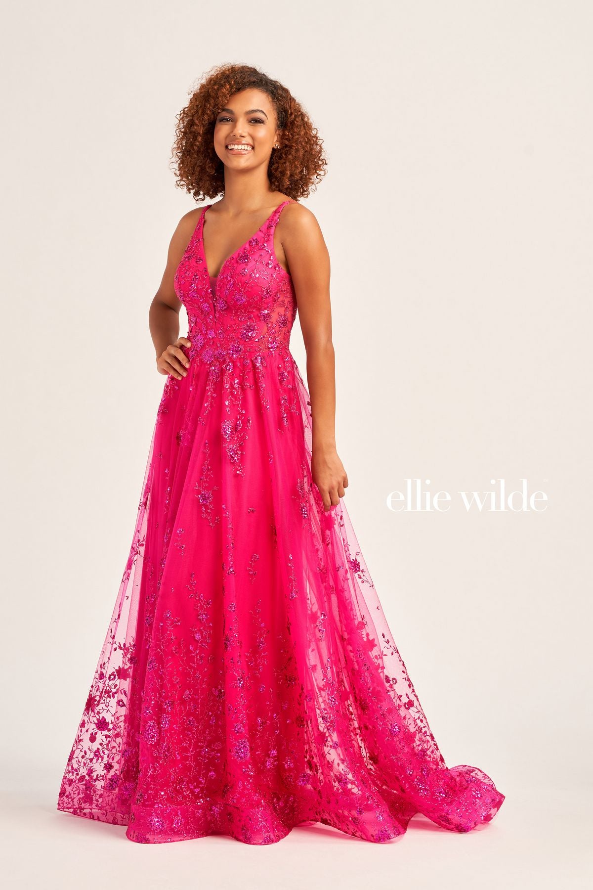 Ellie Wilde EW35105 Prom Long Formal Glitter Evening Gown