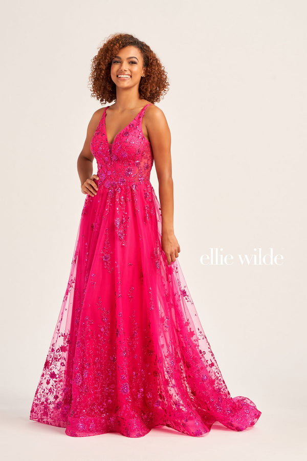 Ellie Wilde EW35105 Prom Long Formal Glitter Evening Gown