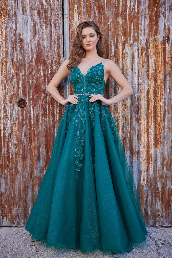 Ellie Wilde EW35113 Long Glitter Ball Gown Prom Dress