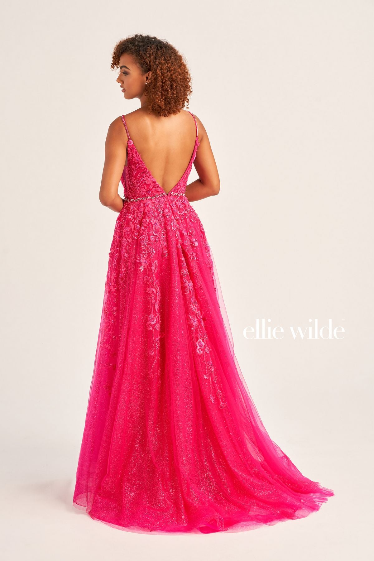 Ellie Wilde EW35113 Long Glitter Ball Gown Prom Dress