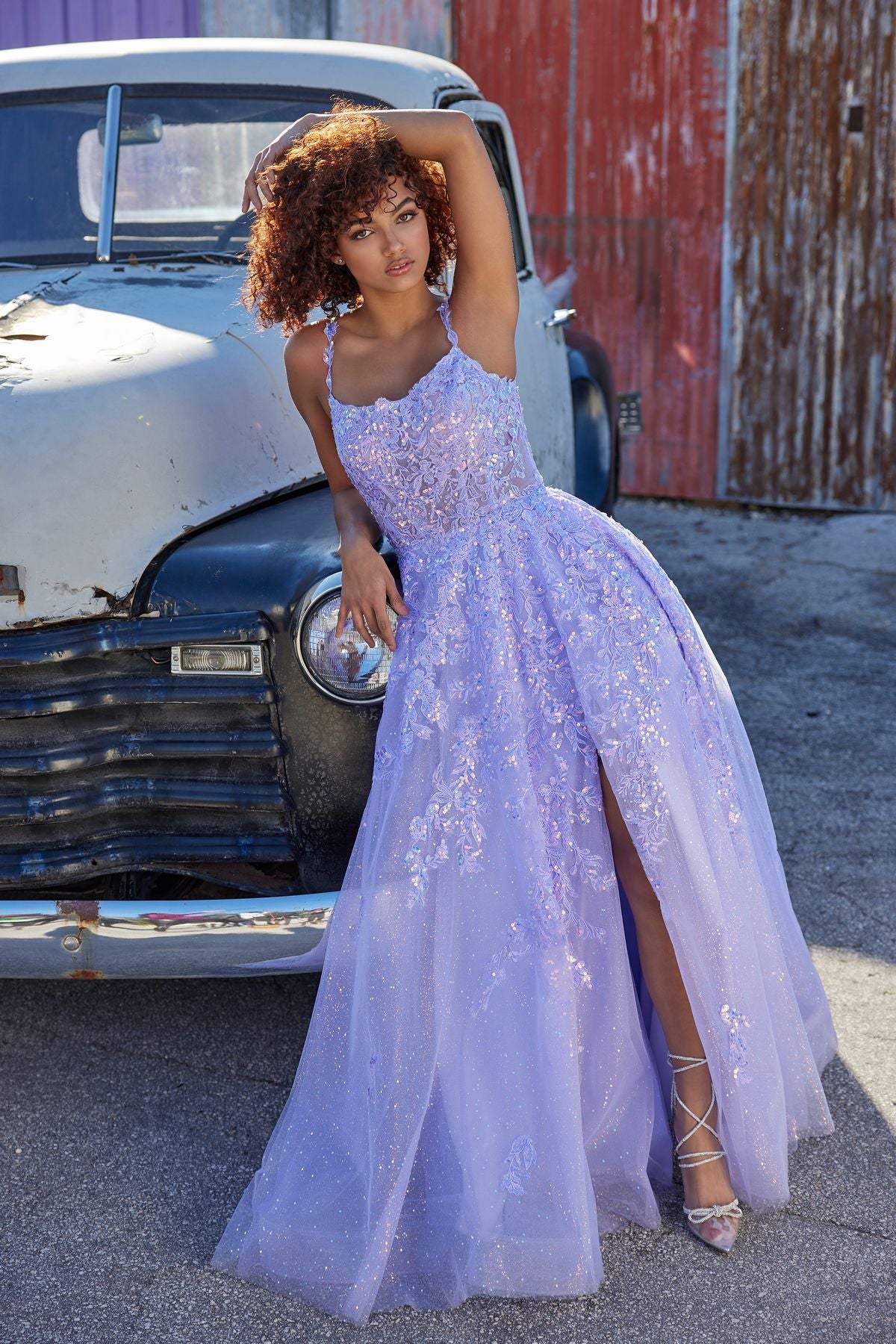 Ellie Wilde EW35114 Long Glitter Ball Gown Pocket Prom Dress