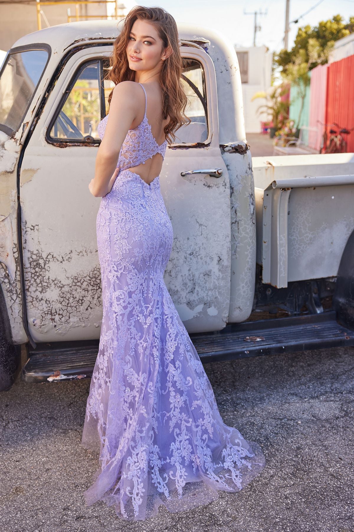 Navy Blue Ellie Wilde EW35115 Long Formal Sequin Evening Prom Gown for
