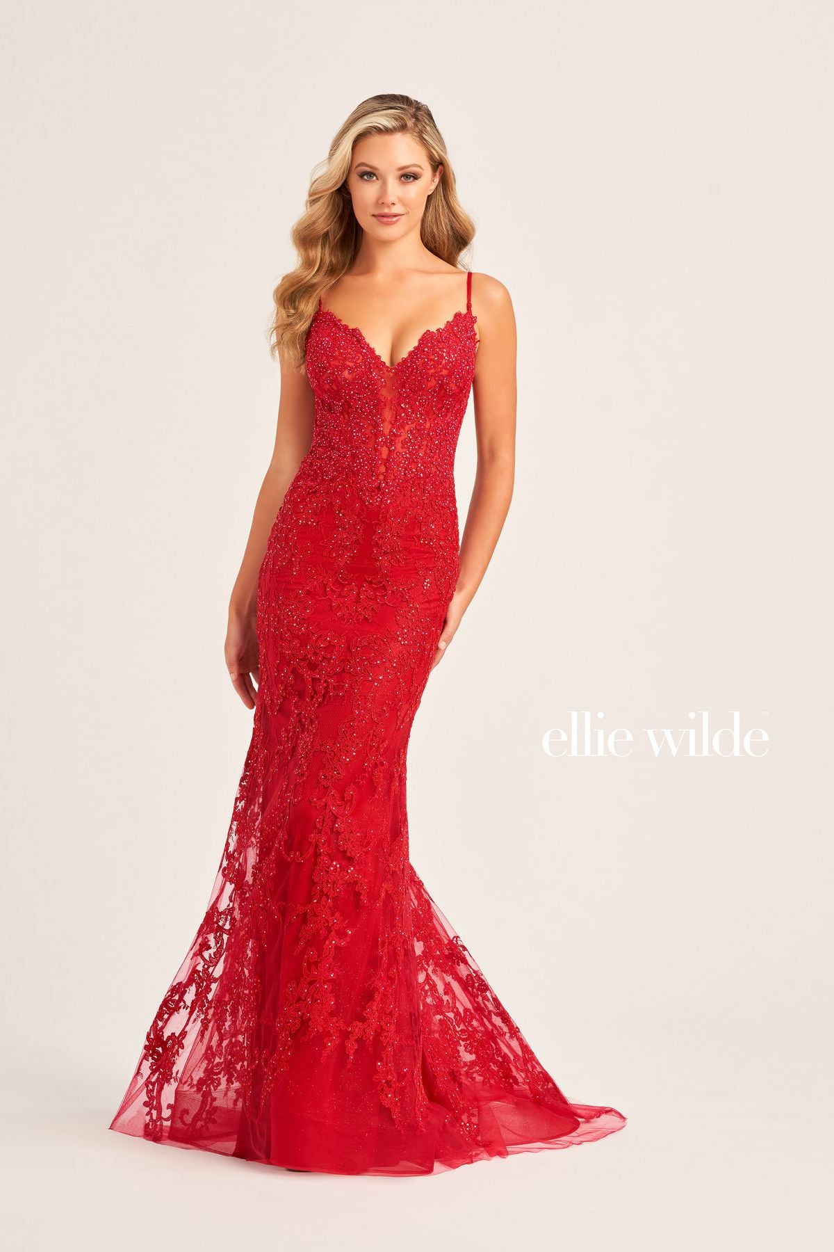 Ellie Wilde EW35115 Long Formal Sequin Evening Prom Gown
