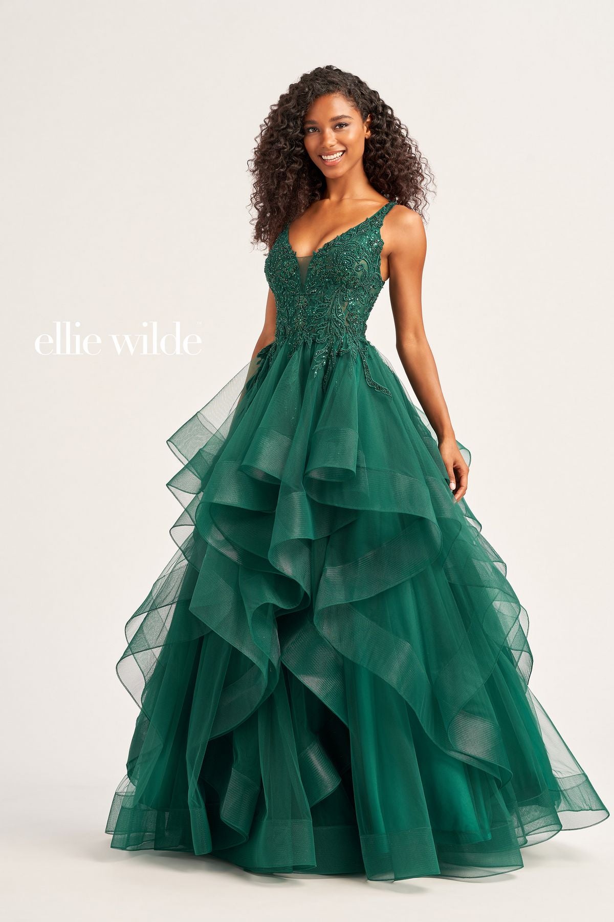 Ellie Wilde EW35119 Long Beaded Prom Ball Gown