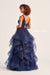 Prom Dresses Long Beaded Prom Ball Gown Navy Blue