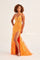 Prom Dresses Long Formal Sequin Pocket Prom Dress Orange
