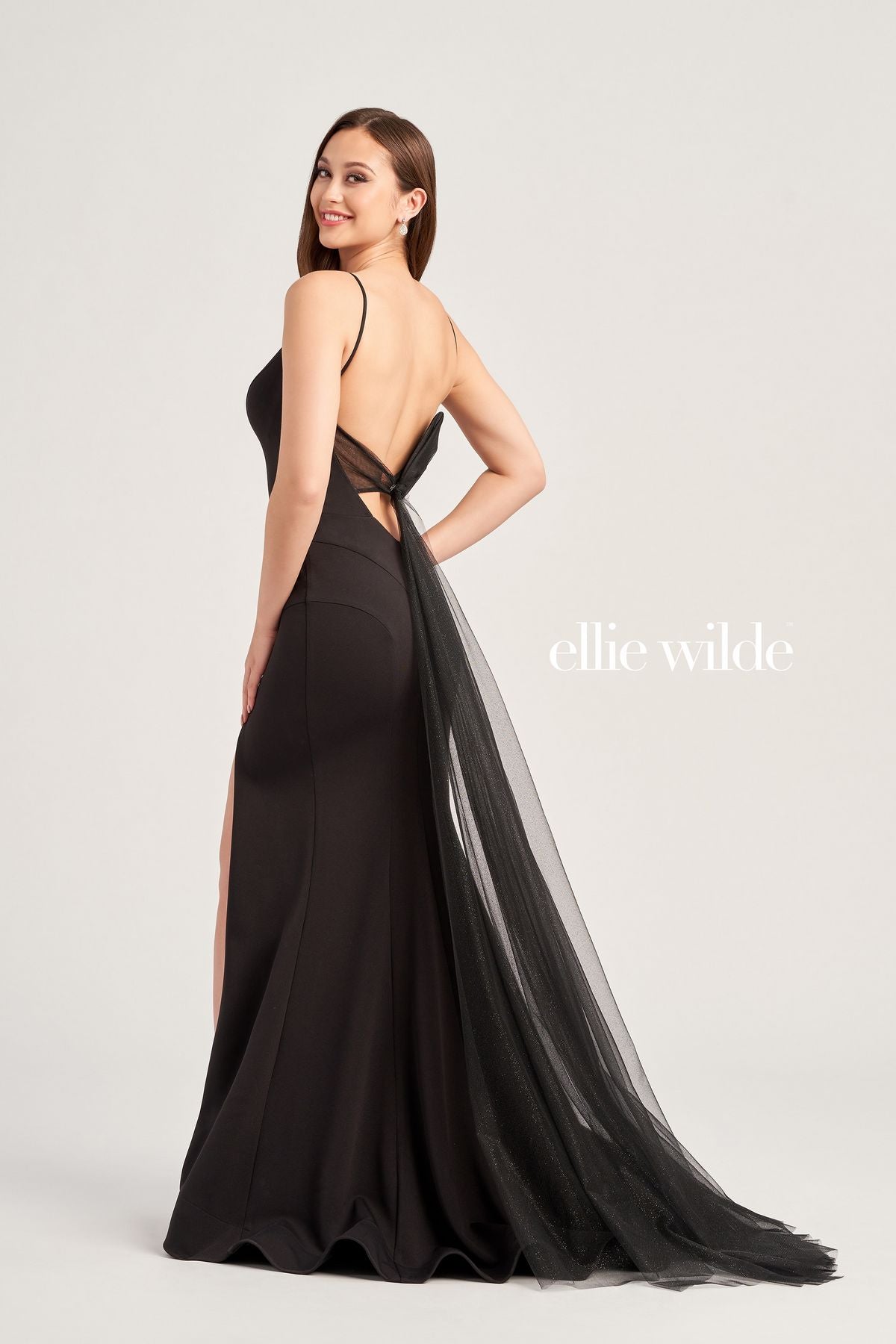 Prom Dresses Formal Long Fitted Overskirt Prom Dress Black