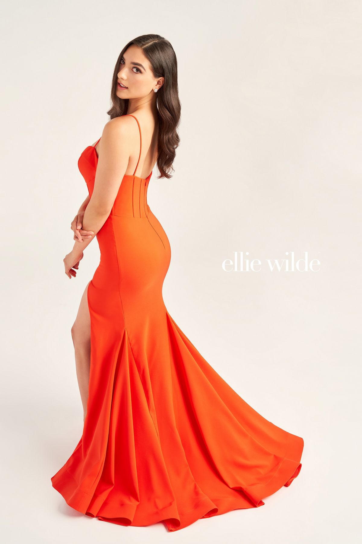 Ellie Wilde EW35214 Long Fitted Slit Evening Prom Dress