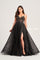 Prom Dresses Long Beaded Formal Pocket Prom Dress Black