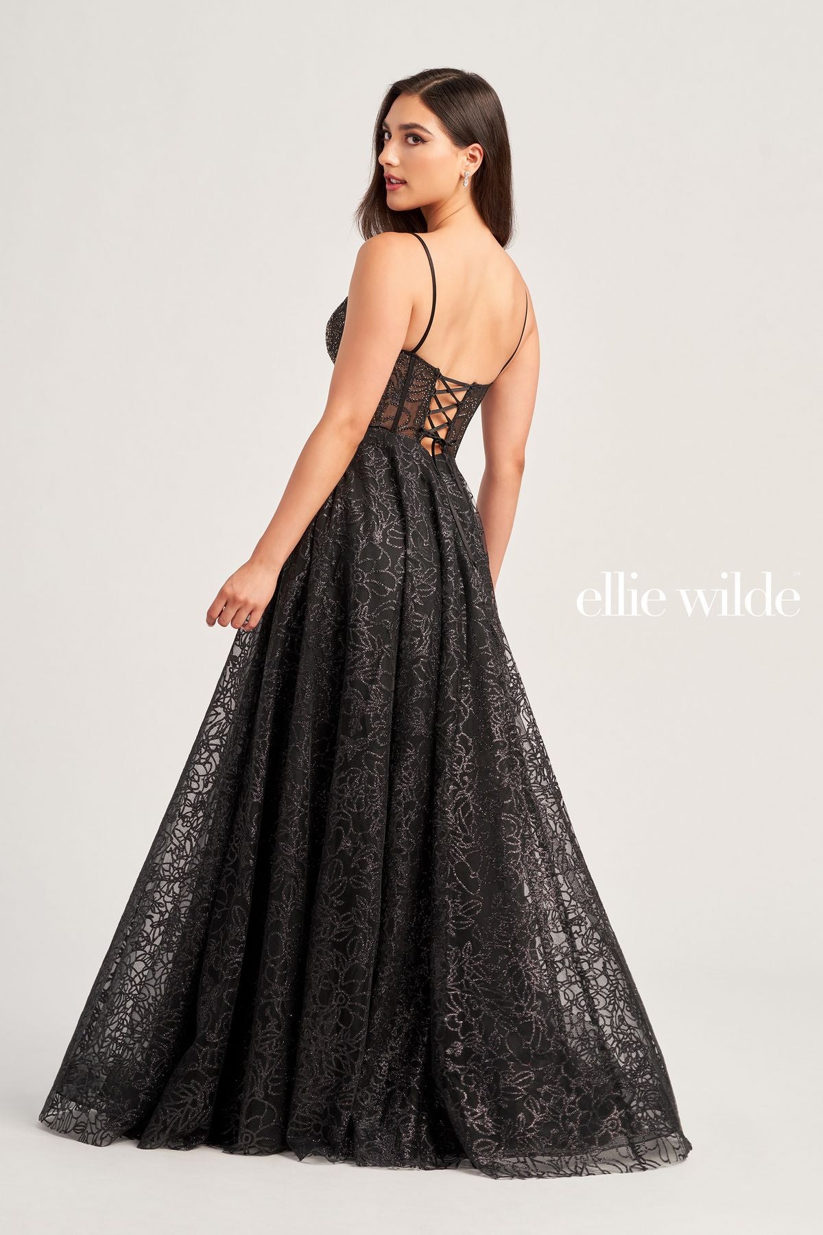 Ellie Wilde EW35216 Long Beaded Formal Pocket Prom Dress