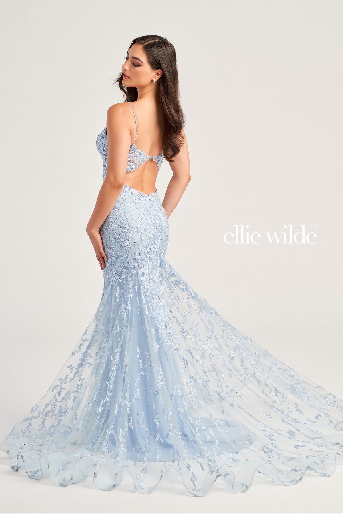 Ellie Wilde EW35221 Mermaid Long Formal Beaded Prom Dress