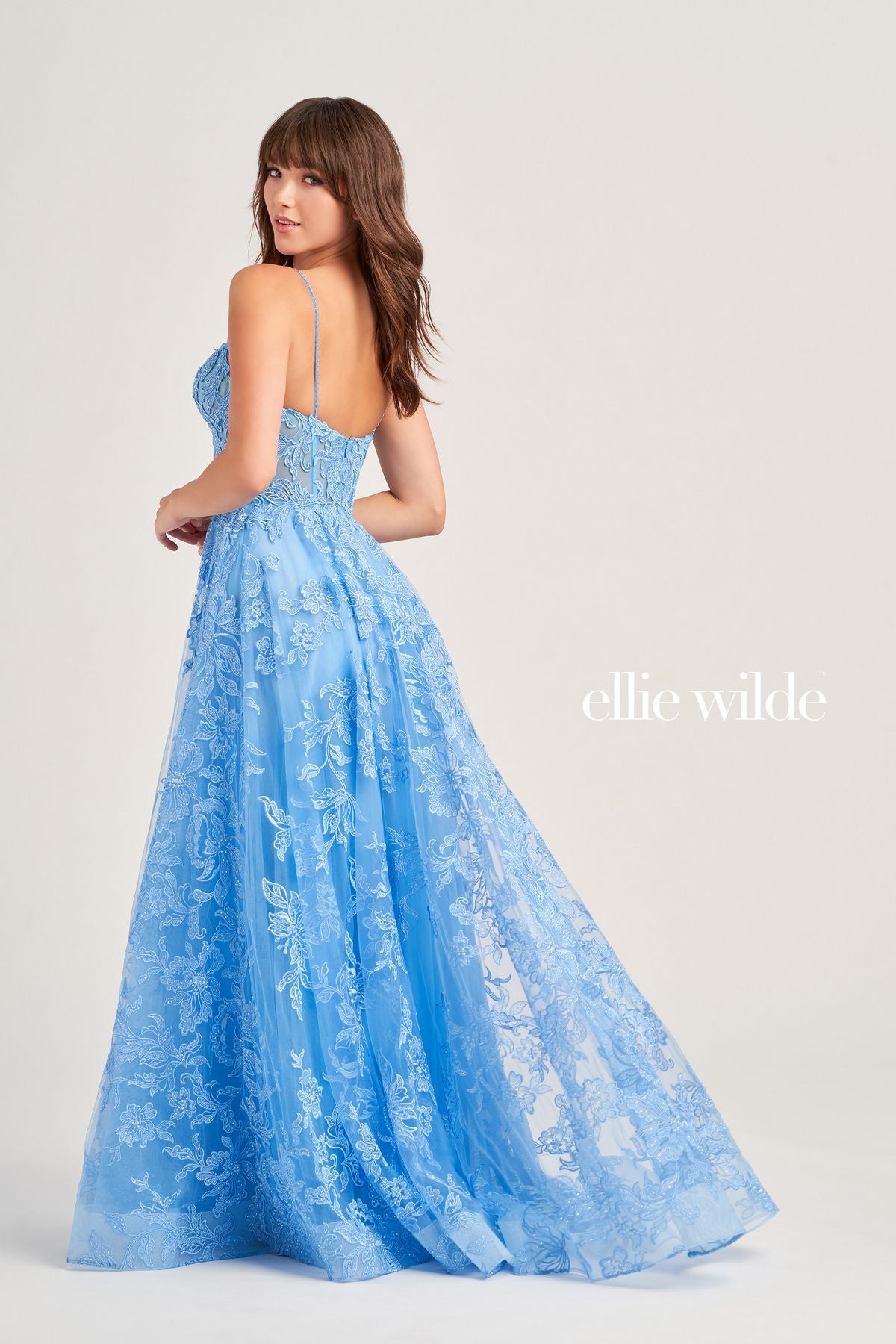 Ellie Wilde EW35226 Long Formal A Line Pocket Prom Dress