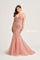 Prom Dresses Glitter Mermaid Long Formal Prom Gown Dusty Rose