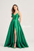 Prom Dresses Prom Long Formal Slit Pocket Ball Gown Emerald