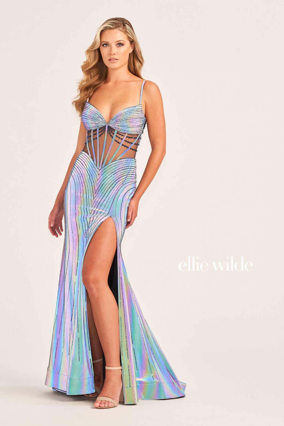 Ellie Wilde EW35702 Long Fitted Formal Prom Dress