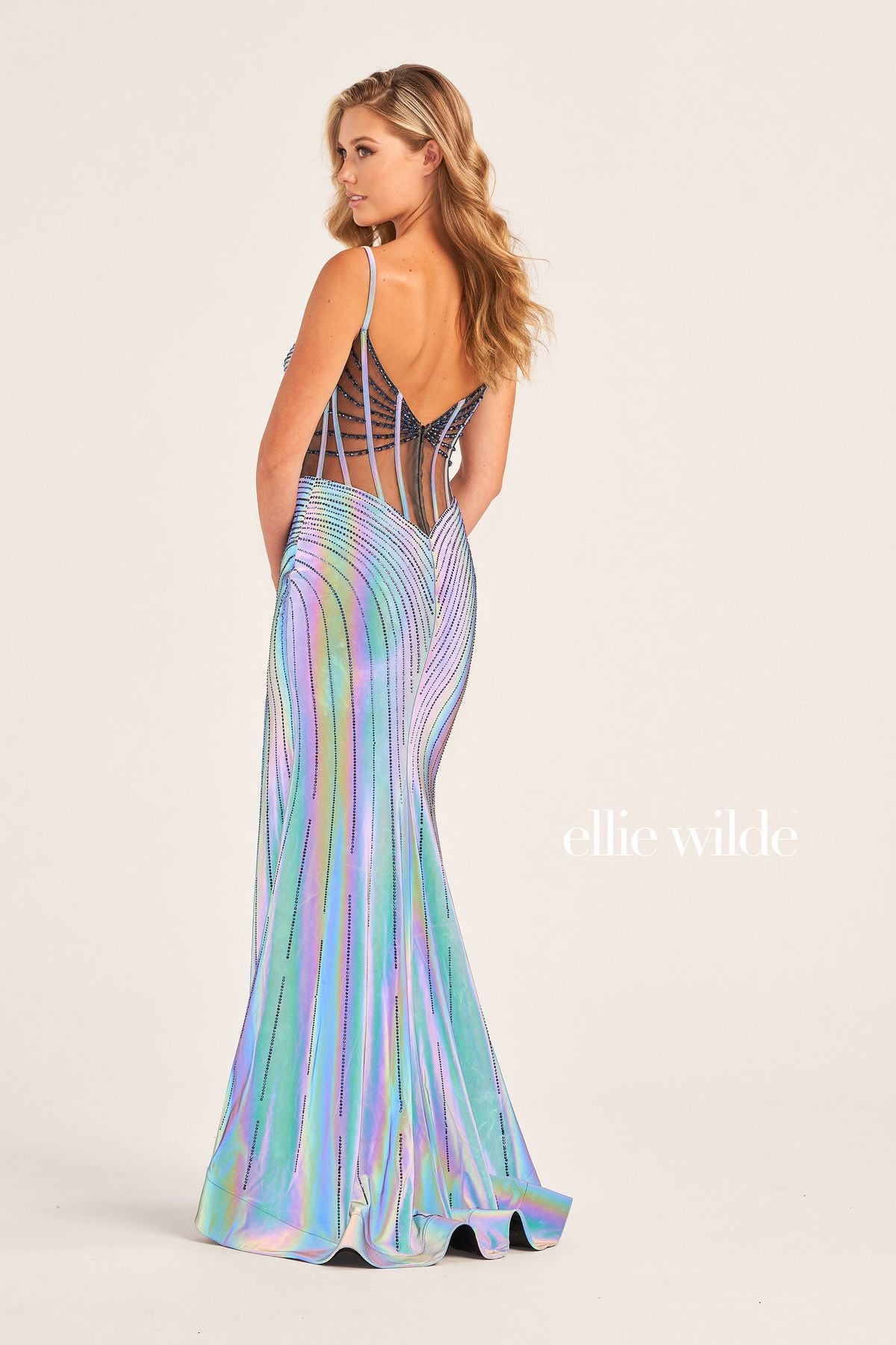 Ellie Wilde EW35702 Long Fitted Formal Prom Dress
