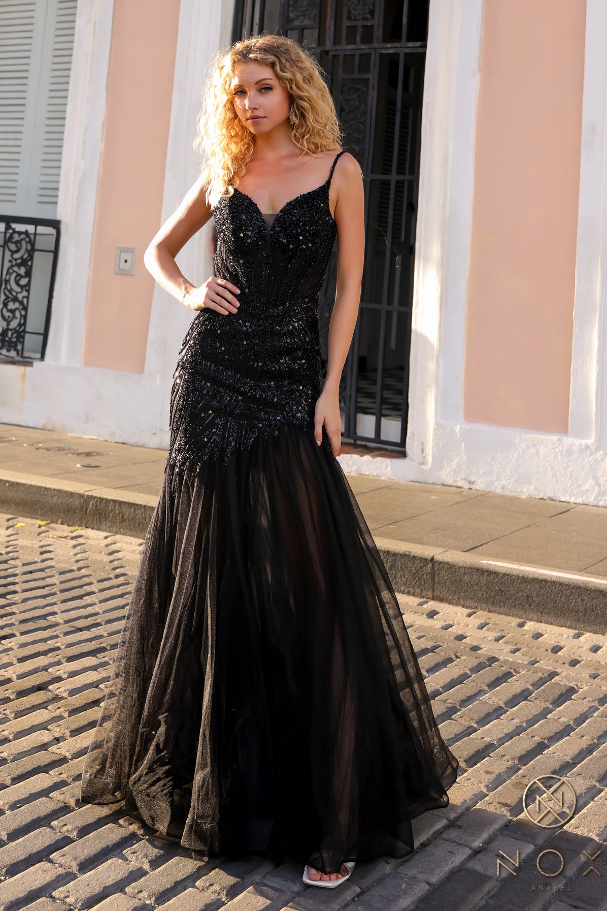 Sequin-Adorned Glamour: Nox Anabel R1030 Evening Gown main image 1