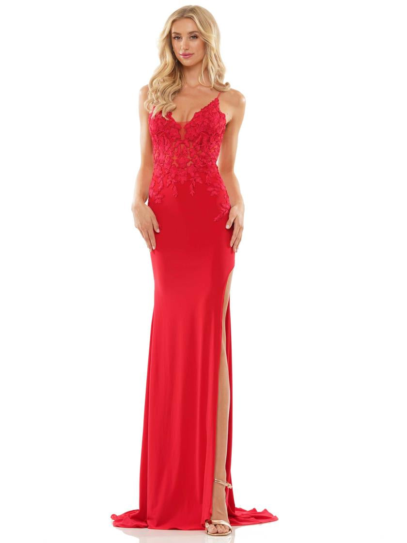 Prom Dresses Long Spaghetti Strap Fitted Prom Dress Red