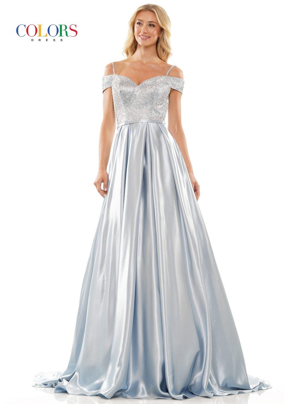 Colors G1096 Prom Long Off Shoulder Ball Gown