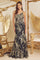 Nox Anabel G1146 Long One Shoulder Formal Prom Dress Black & Gold