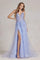 Nox Anabel G1149 Long Spaghetti Strap Sexy Prom Tulle Gown Light Mauve