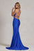 Nox Anabel G1146 Long One Shoulder Formal Prom Dress Royal Blue